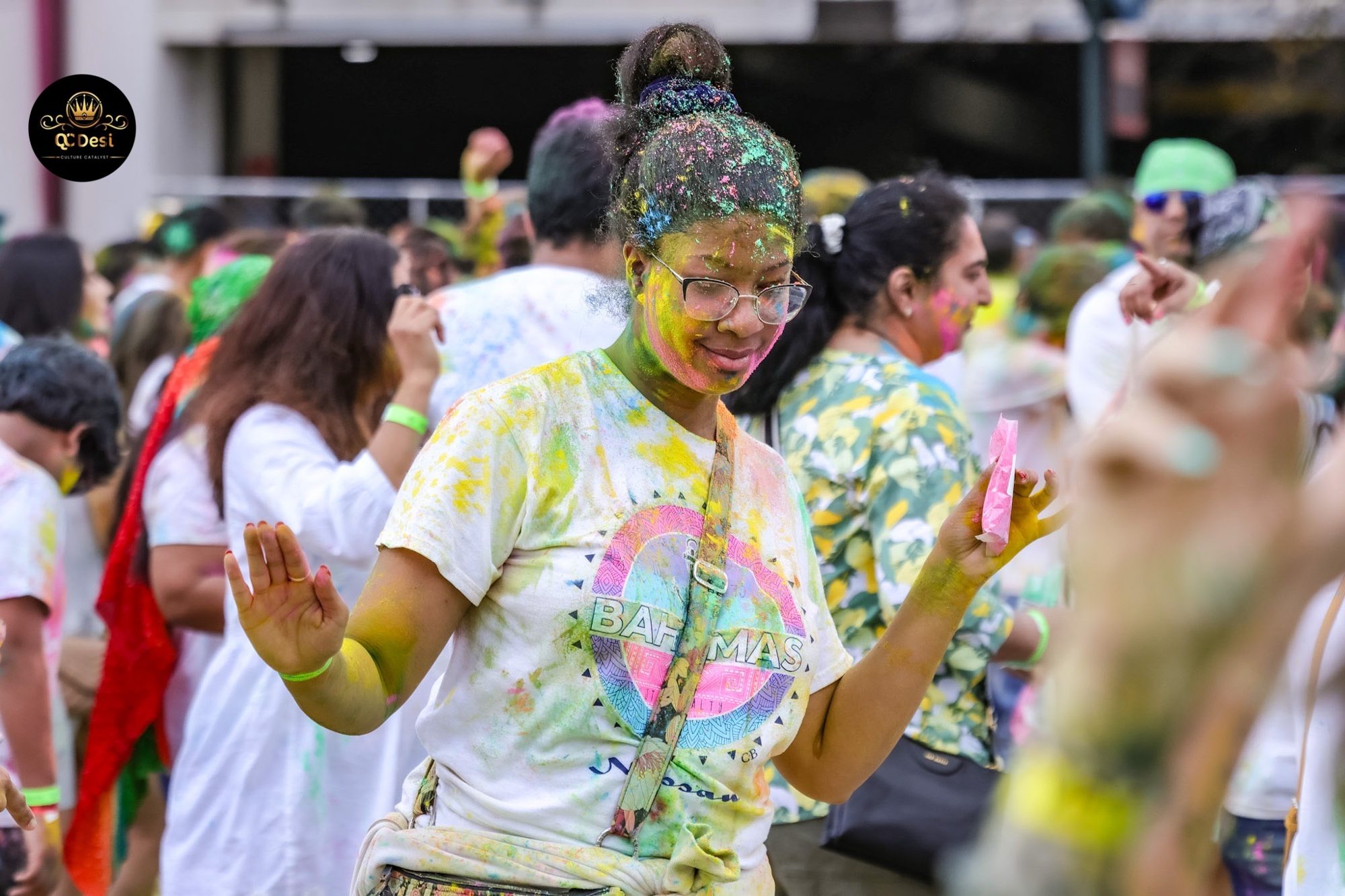 QCDesi event photo: queen city holi colors 2