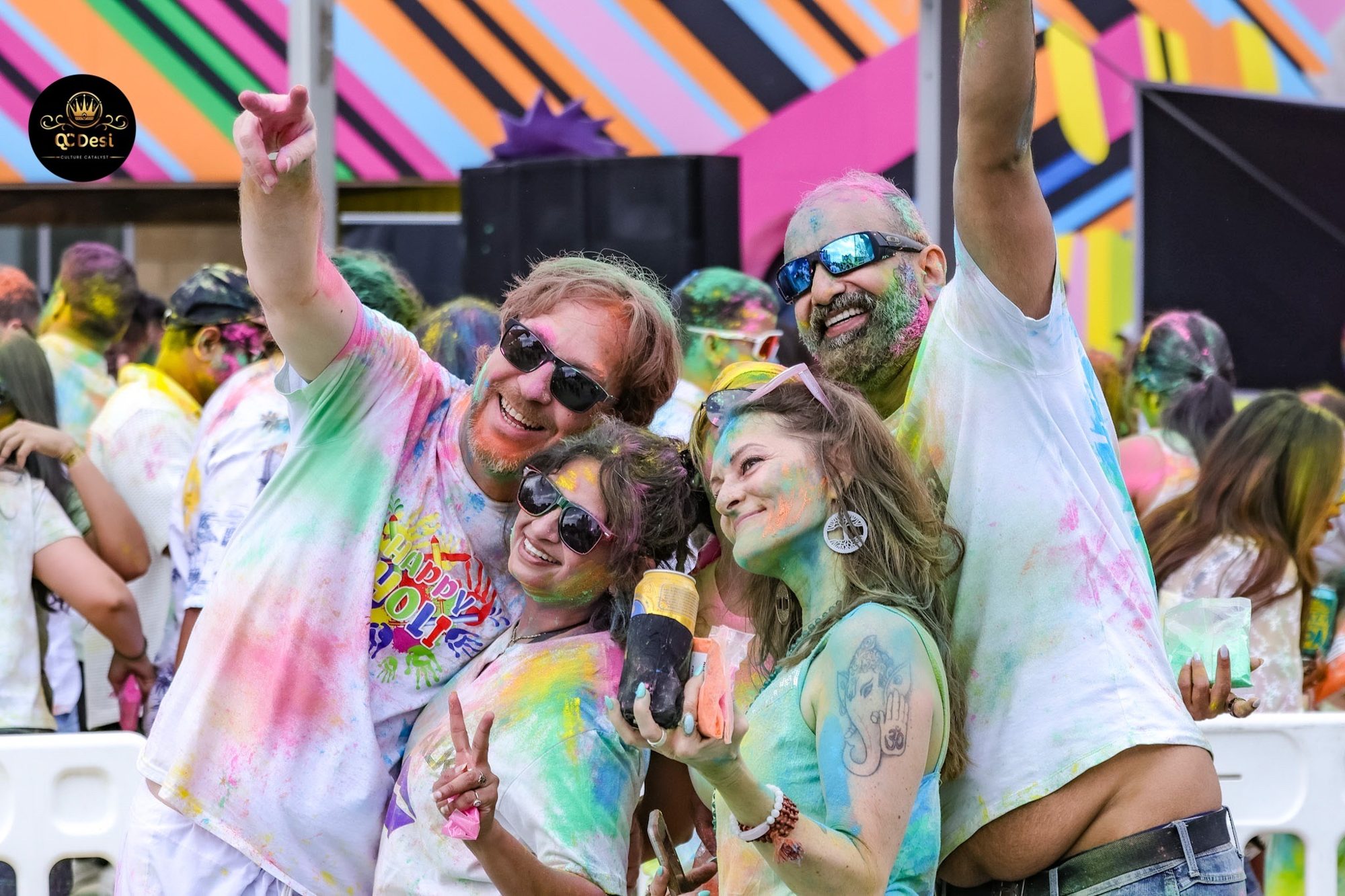 QCDesi event photo: queen city holi selfie